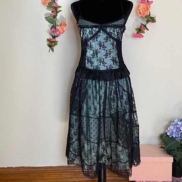 Kimchi Blue Dresses & Skirts - Mint Green + Black Lace